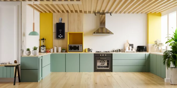 ARDESTO Газовая колонка X1, 10 л/мин., 20 кВт, розжиг от батареек, дисплей, черный