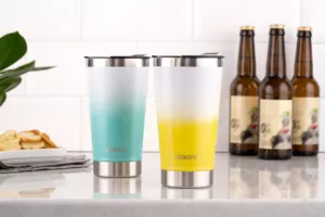 Термостакан для пива з відкривачкою Ardesto Bright City, 470мл, нержавіюча сталь, блакитний