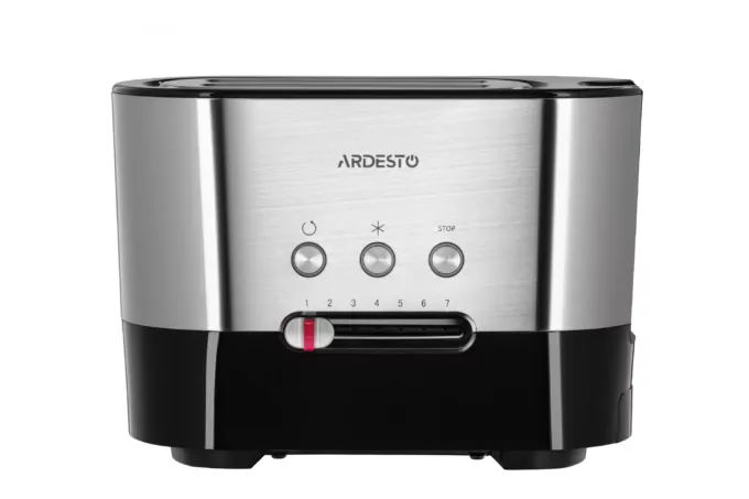 Тостер Ardesto Steel Collection 1000Вт, металл/пластик, серебристо-черний