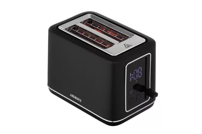 Тостер Ardesto Elegance 800Вт, LED дисплей, пластик, чорний