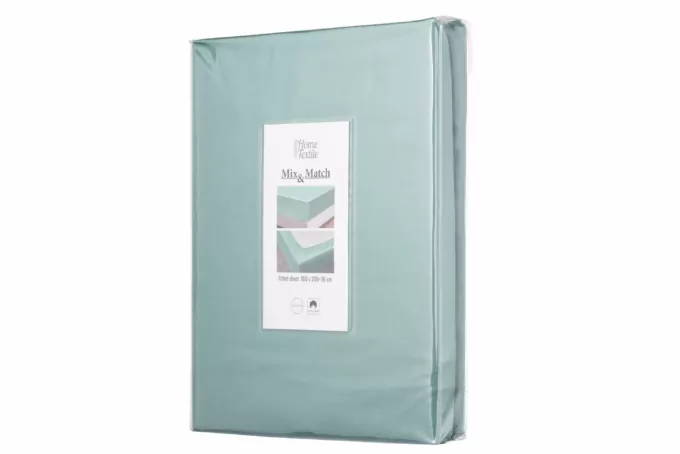 Простынь на резинке Ardesto Mix&Match, 180х200+30см, 100% хлопок, сатин, зеленый