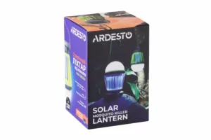 Светильник антимоскитный Ardesto, 5 Вт, авт.работа 20 ч, 6000-6500К, солнечная батарея, аккум. 1200 мА•ч, USB-C > USB-A, серо-зелёный