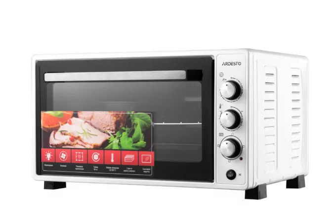 Electric oven ARDESTO, 48L, 1700W, mech., convection, double glass, white