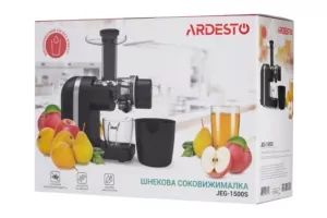 Ardesto auger juicer, 200W, bowl-0.6L, cake-0.7L, plastic/iron, black-silver