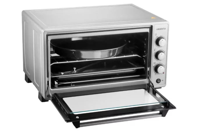 Electric oven ARDESTO, 48L, 1700W, mech., convection, double glass, rotisserie, grey