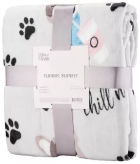 Плед Ardesto Flannel, 160х200см, 100% полиэстер, бульдоги