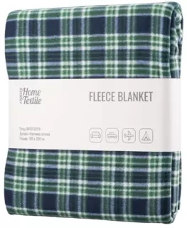 Плед ARDESTO Fleece, 160х200см, 100% полиэстер, клетка, зеленый
