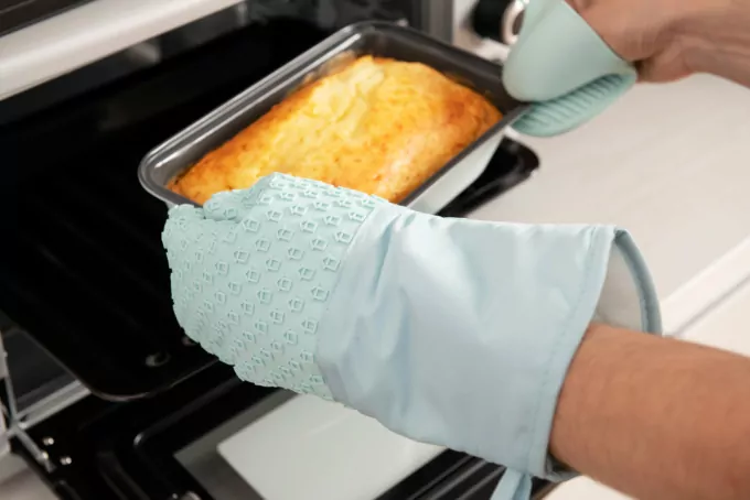 Ardesto Glove Tasty Baking, 35х19cm, silicone, cotton, blue