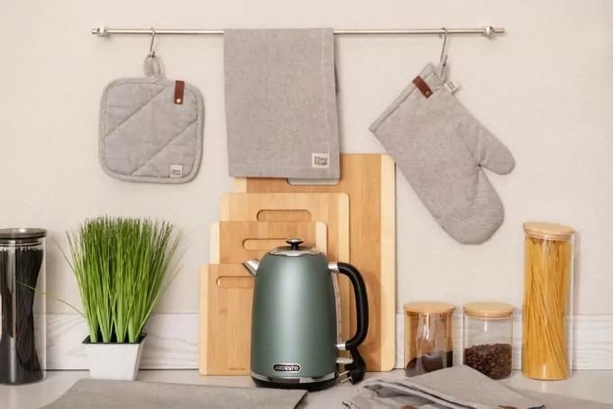 Ardesto Oven mitten Oliver, 18х30cm, 100% cotton, filling: batting, gray