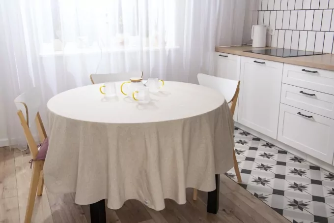 Ardesto Tablecloth Oliver, 200cm, 100% cotton, beige