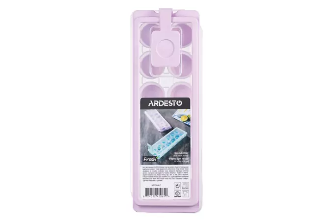Форма для льда с крышкой Ardesto Fresh Cylinder, 27х9.5х3.8см, силикон, пластик, лиловый