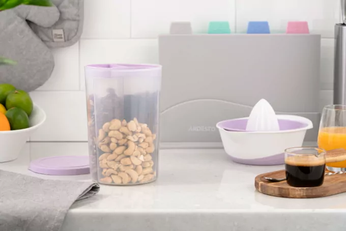 Food storage container 3 in 1 Ardesto Fresh, 3х0.75l, plastic, lilac