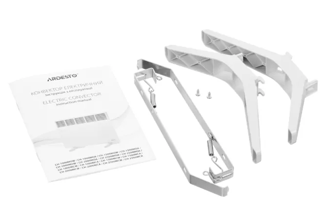 Конвектор электрический ARDESTO CH-1000MCW, 1000 Вт, 10 м2, закрытый нагрев. элемент, IP24, мех. упр-ние, белый