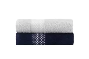 Ardesto Terry towel set Holiday, 50х90cm, 4pcs, 100% cotton, blue, silver