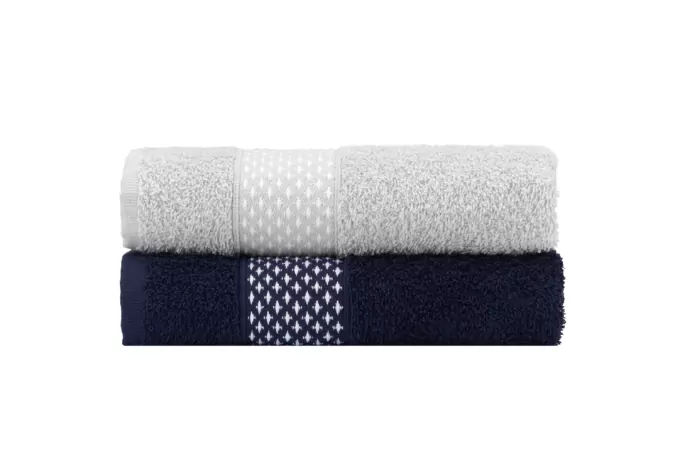 Ardesto Terry towel set Holiday, 50х90cm, 4pcs, 100% cotton, blue, silver