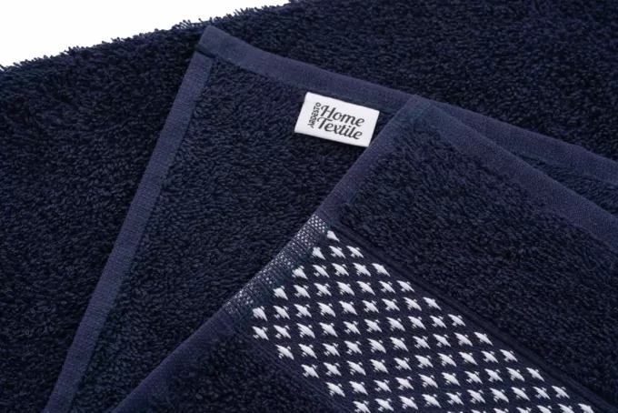 Ardesto Terry towel set Holiday, 50х90cm, 4pcs, 100% cotton, blue, silver