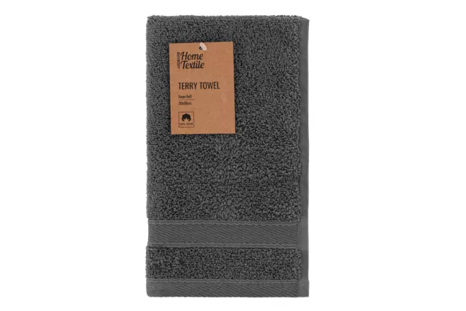 Ardesto Terry towel SuperSoft, 30x50cm, 100% cotton, dark gray
