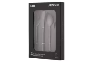 Ardesto Cutlery set Black Mars Favola, 4pcs, stainless steel, black