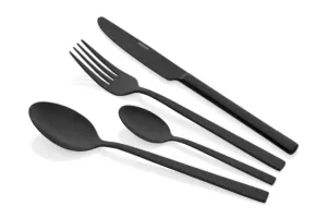 Ardesto Cutlery set Black Mars Favola, 4pcs, stainless steel, black