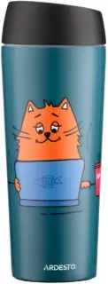 Термокухоль Ardesto Coffee time Red Cat, 450мл, нержавіюча сталь, синій