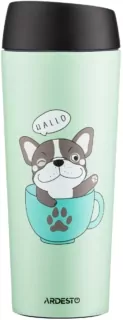 Термокухоль Ardesto Coffee time Frenchie, 450мл, нержавіюча сталь, зелений