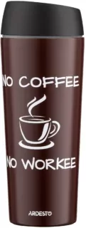 Термокухоль Ardesto Coffee Time, 450мл, нержавіюча сталь, коричневий
