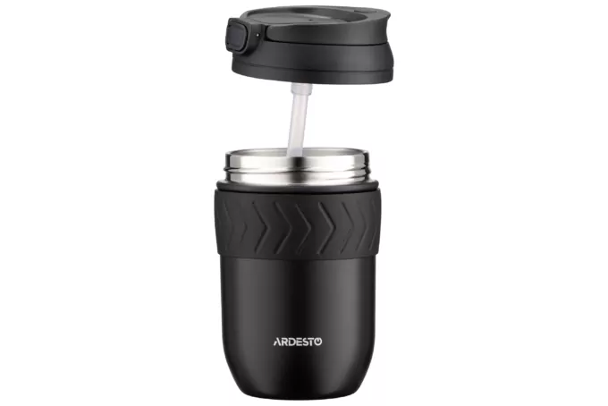Ardesto Travel mug Cosy, 400ml, stainless steel, black