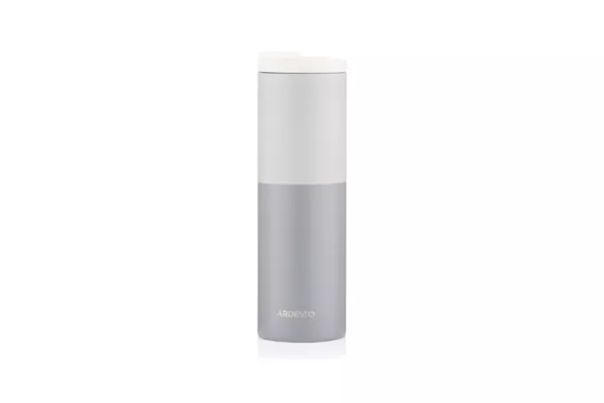 Ardesto Travel mug Duo, 450ml, stainless steel, grey