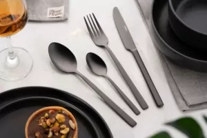 Ardesto Cutlery set Black Mars Favola, 4pcs, stainless steel, black