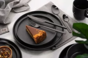 Ardesto Cutlery set Black Mars Favola, 4pcs, stainless steel, black