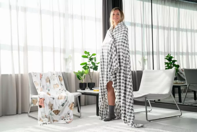 Плед Ardesto Flannel, 200х220см, 100% полиэстер, геометрия