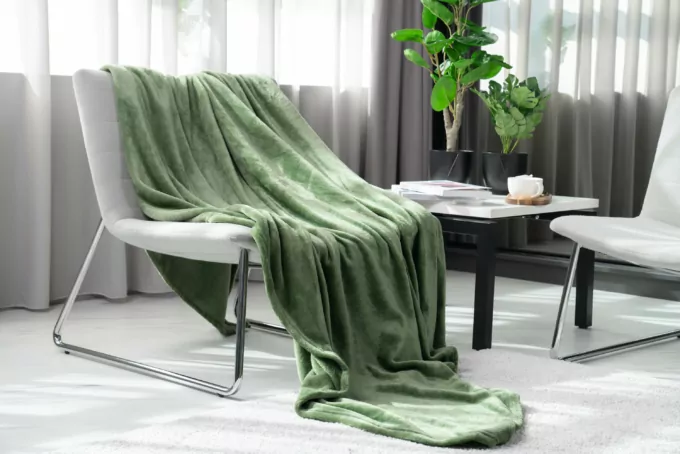 Плед Ardesto Flannel, 160х200см, 100% полиэстер, зеленый