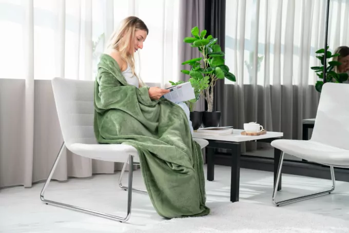 Плед Ardesto Flannel, 160х200см, 100% полиэстер, зеленый