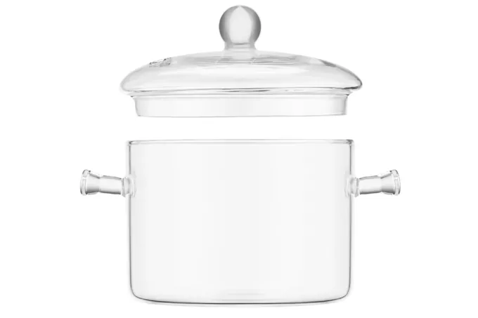 Ardesto Casserole with lidBlack Mars, 1.5l, borosilicate glass