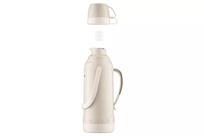 Термос Ardesto Gemini Gourmet, 2000мл, пластик, боросиликатное стекло, бежевый