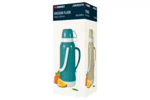 Термос Ardesto Gemini Gourmet, 2000мл, пластик, боросиликатное стекло, бежевый
