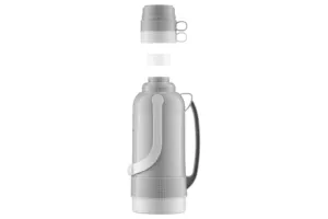 Термос Ardesto Gemini Gourmet, 3200мл, пластик, боросилікатне скло, сірий