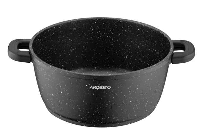 Кастрюля со стеклянной крышкой Ardesto Gemini Anzio, 4.4л, алюминий, черный