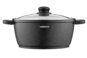 Кастрюля со стеклянной крышкой Ardesto Gemini Anzio, 4.4л, алюминий, черный