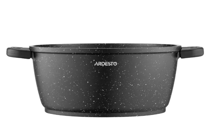 Кастрюля со стеклянной крышкой Ardesto Gemini Anzio, 4.4л, алюминий, черный