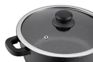 Кастрюля со стеклянной крышкой Ardesto Gemini Anzio, 4.4л, алюминий, черный