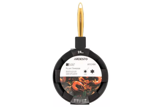 Fry pan ARDESTO Black Mars Sparkle, 24cm, aluminium, black