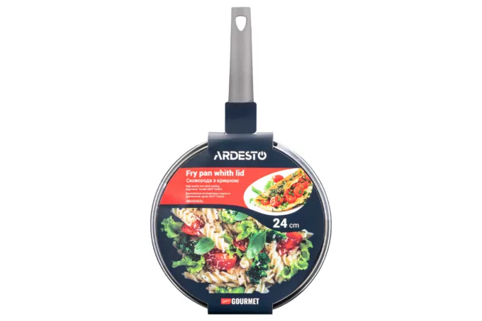 Deep fry pan with lid ARDESTO Gemini Gourmet Apulia, 24cm, aluminium, gray