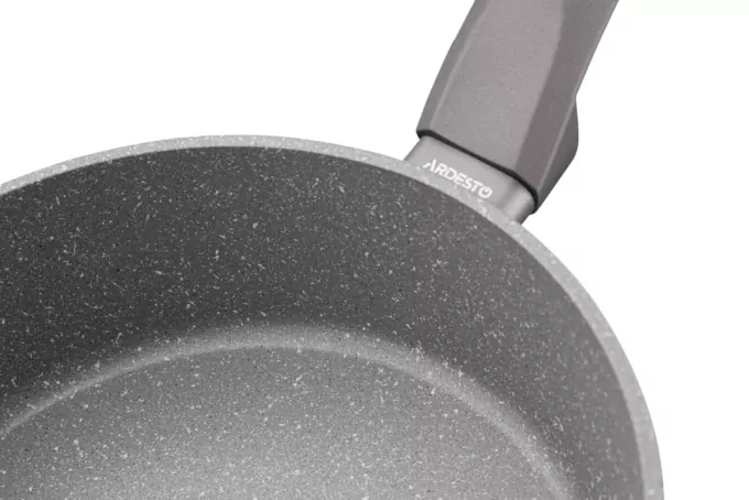Ardesto Deep Fry pan with lid Gemini Gourmet Apulia, 28cm, aluminium, gray