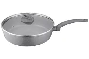 Ardesto Deep Fry pan with lid Gemini Gourmet Apulia, 28cm, aluminium, gray