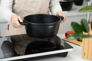 Кастрюля со стеклянной крышкой Ardesto Gemini Anzio, 6.4л, алюминий, черный