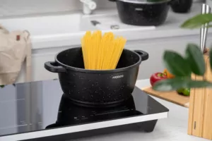 Кастрюля со стеклянной крышкой Ardesto Gemini Anzio, 6.4л, алюминий, черный