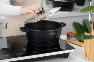 Кастрюля со стеклянной крышкой Ardesto Gemini Anzio, 6.4л, алюминий, черный