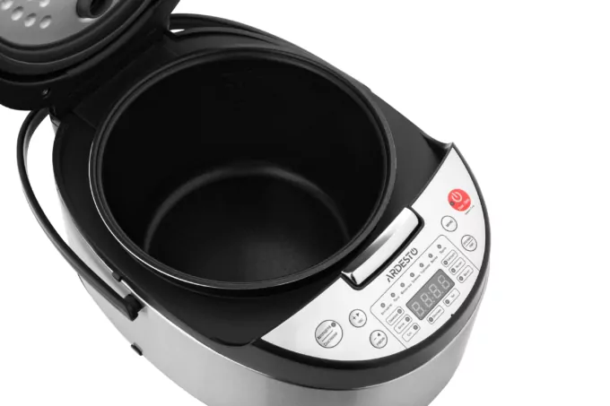 Ardesto multicooker, 860W, bowl-5l, electronic control, recipes book, iron/plastic, silver-black