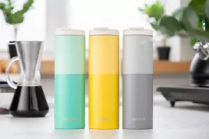 Ardesto Travel mug Duo, 450ml, stainless steel, grey